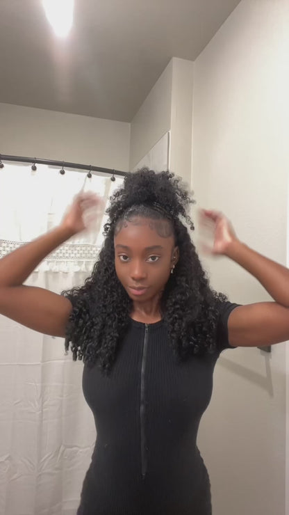 Pixie Curly Half Wig